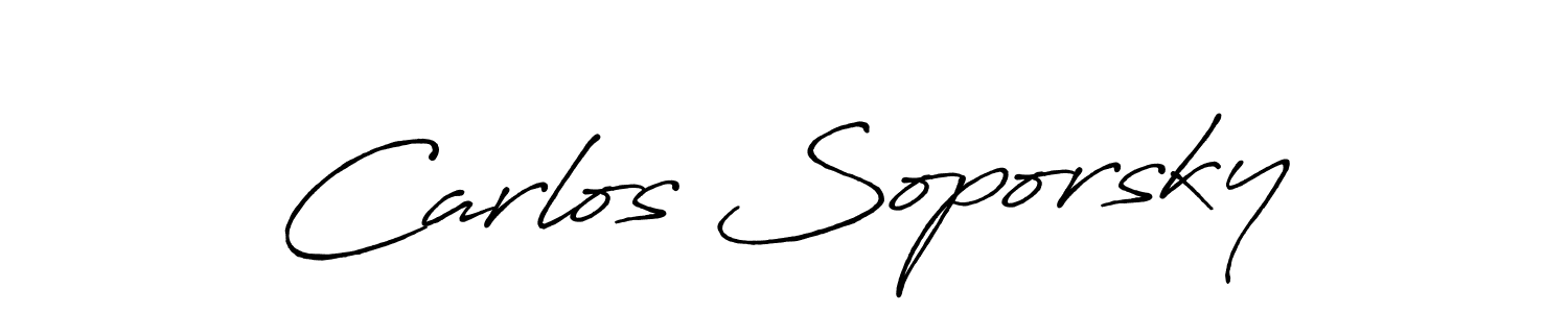 Also we have Carlos Soporsky name is the best signature style. Create professional handwritten signature collection using Antro_Vectra_Bolder autograph style. Carlos Soporsky signature style 7 images and pictures png