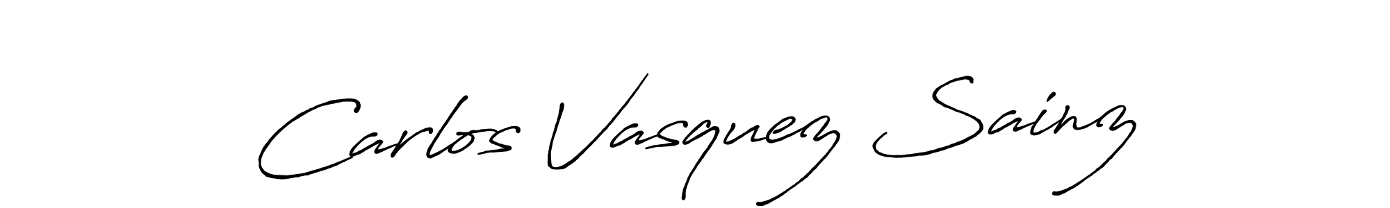 Use a signature maker to create a handwritten signature online. With this signature software, you can design (Antro_Vectra_Bolder) your own signature for name Carlos Vasquez Sainz. Carlos Vasquez Sainz signature style 7 images and pictures png