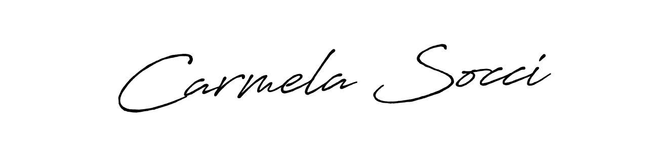 Use a signature maker to create a handwritten signature online. With this signature software, you can design (Antro_Vectra_Bolder) your own signature for name Carmela Socci. Carmela Socci signature style 7 images and pictures png