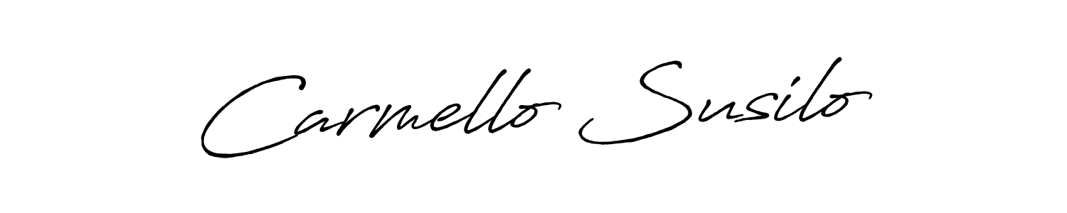 Antro_Vectra_Bolder is a professional signature style that is perfect for those who want to add a touch of class to their signature. It is also a great choice for those who want to make their signature more unique. Get Carmello Susilo name to fancy signature for free. Carmello Susilo signature style 7 images and pictures png