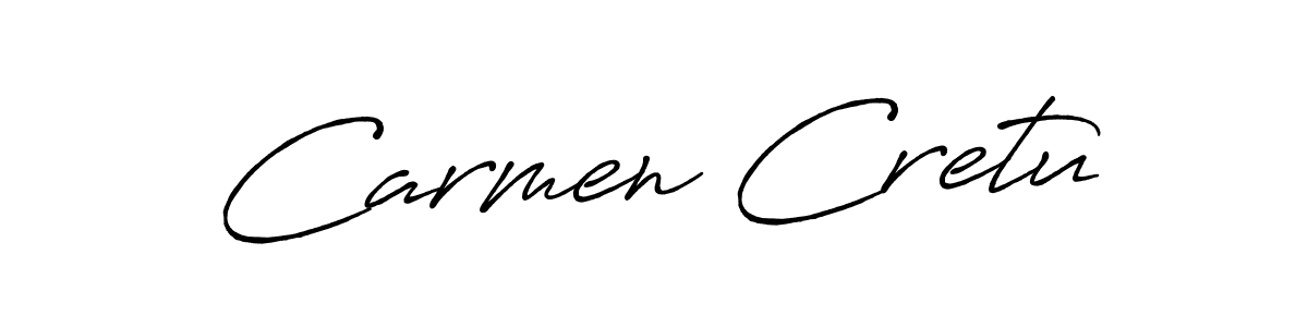 Make a short Carmen Cretu signature style. Manage your documents anywhere anytime using Antro_Vectra_Bolder. Create and add eSignatures, submit forms, share and send files easily. Carmen Cretu signature style 7 images and pictures png