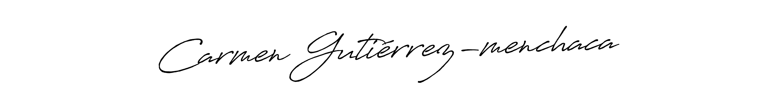 Design your own signature with our free online signature maker. With this signature software, you can create a handwritten (Antro_Vectra_Bolder) signature for name Carmen Gutiérrez-menchaca. Carmen Gutiérrez-menchaca signature style 7 images and pictures png