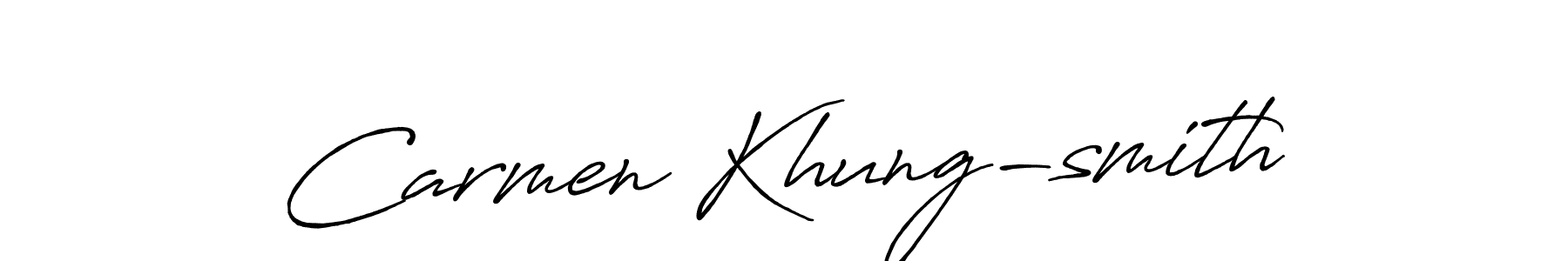 Design your own signature with our free online signature maker. With this signature software, you can create a handwritten (Antro_Vectra_Bolder) signature for name Carmen Khung-smith. Carmen Khung-smith signature style 7 images and pictures png