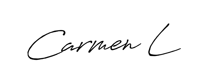 See photos of Carmen L official signature by Spectra . Check more albums & portfolios. Read reviews & check more about Antro_Vectra_Bolder font. Carmen L signature style 7 images and pictures png