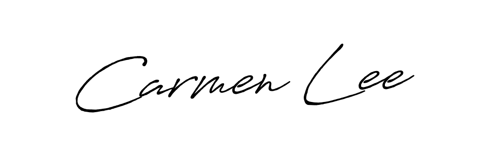 Carmen Lee stylish signature style. Best Handwritten Sign (Antro_Vectra_Bolder) for my name. Handwritten Signature Collection Ideas for my name Carmen Lee. Carmen Lee signature style 7 images and pictures png