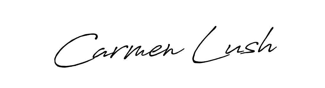 Make a beautiful signature design for name Carmen Lush. With this signature (Antro_Vectra_Bolder) style, you can create a handwritten signature for free. Carmen Lush signature style 7 images and pictures png