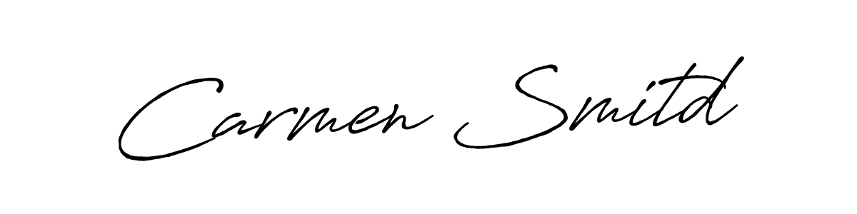 Similarly Antro_Vectra_Bolder is the best handwritten signature design. Signature creator online .You can use it as an online autograph creator for name Carmen Smitd. Carmen Smitd signature style 7 images and pictures png