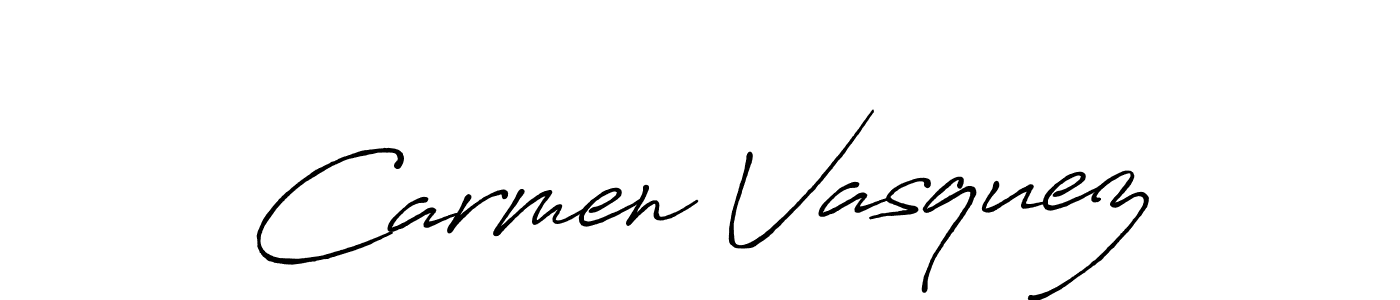 You should practise on your own different ways (Antro_Vectra_Bolder) to write your name (Carmen Vasquez) in signature. don't let someone else do it for you. Carmen Vasquez signature style 7 images and pictures png