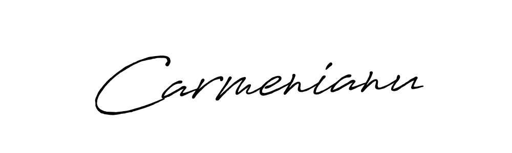 Antro_Vectra_Bolder is a professional signature style that is perfect for those who want to add a touch of class to their signature. It is also a great choice for those who want to make their signature more unique. Get Carmenianu name to fancy signature for free. Carmenianu signature style 7 images and pictures png