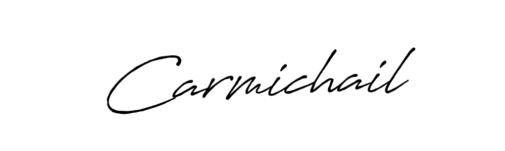 Carmichail stylish signature style. Best Handwritten Sign (Antro_Vectra_Bolder) for my name. Handwritten Signature Collection Ideas for my name Carmichail. Carmichail signature style 7 images and pictures png