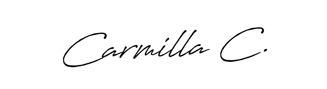 Similarly Antro_Vectra_Bolder is the best handwritten signature design. Signature creator online .You can use it as an online autograph creator for name Carmilla C.. Carmilla C. signature style 7 images and pictures png
