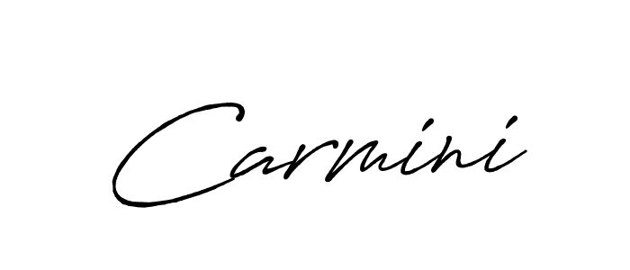 Use a signature maker to create a handwritten signature online. With this signature software, you can design (Antro_Vectra_Bolder) your own signature for name Carmini. Carmini signature style 7 images and pictures png