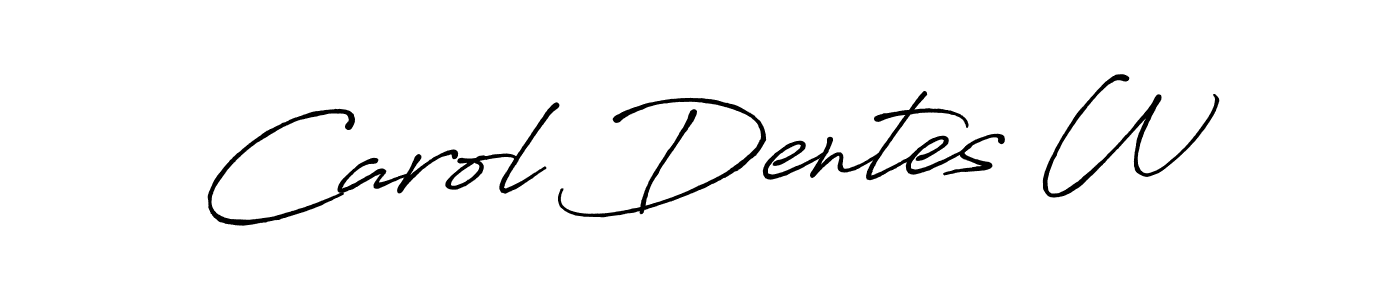 Create a beautiful signature design for name Carol Dentes W. With this signature (Antro_Vectra_Bolder) fonts, you can make a handwritten signature for free. Carol Dentes W signature style 7 images and pictures png