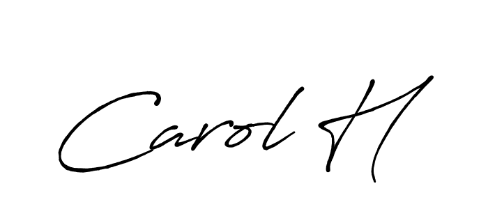 Design your own signature with our free online signature maker. With this signature software, you can create a handwritten (Antro_Vectra_Bolder) signature for name Carol H. Carol H signature style 7 images and pictures png