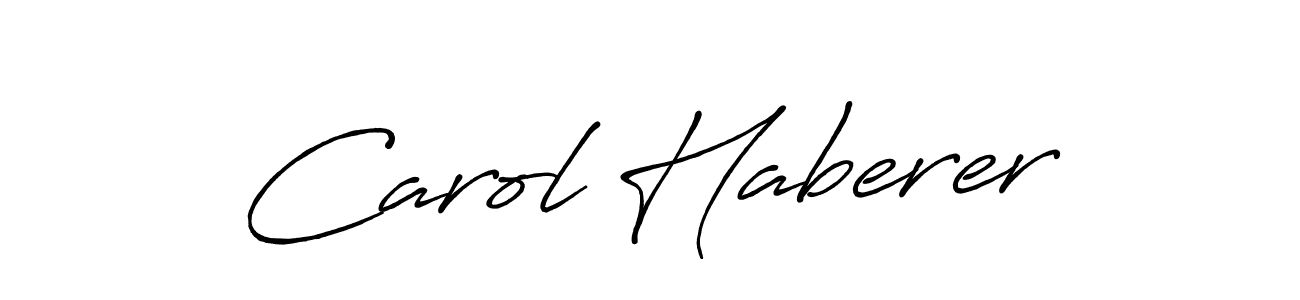 Create a beautiful signature design for name Carol Haberer. With this signature (Antro_Vectra_Bolder) fonts, you can make a handwritten signature for free. Carol Haberer signature style 7 images and pictures png