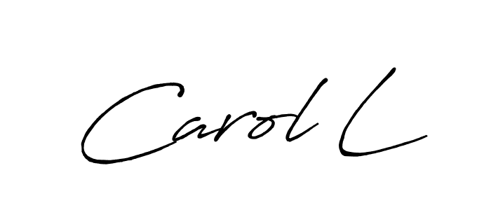 It looks lik you need a new signature style for name Carol L. Design unique handwritten (Antro_Vectra_Bolder) signature with our free signature maker in just a few clicks. Carol L signature style 7 images and pictures png