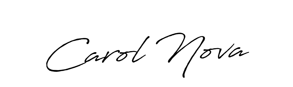 Design your own signature with our free online signature maker. With this signature software, you can create a handwritten (Antro_Vectra_Bolder) signature for name Carol Nova. Carol Nova signature style 7 images and pictures png