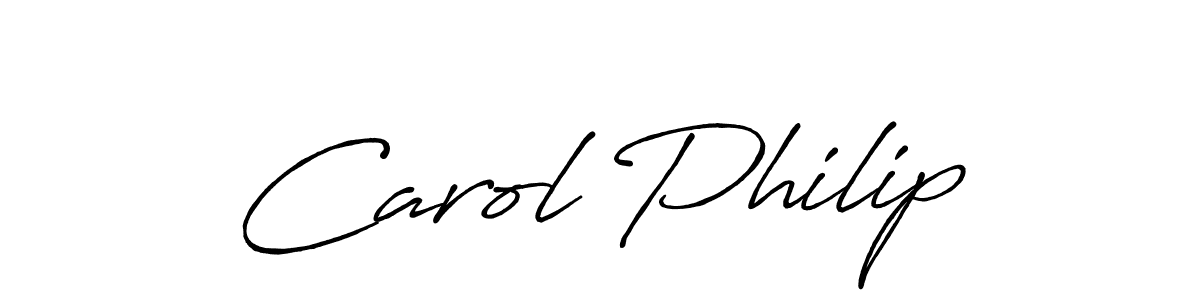 Antro_Vectra_Bolder is a professional signature style that is perfect for those who want to add a touch of class to their signature. It is also a great choice for those who want to make their signature more unique. Get Carol Philip name to fancy signature for free. Carol Philip signature style 7 images and pictures png