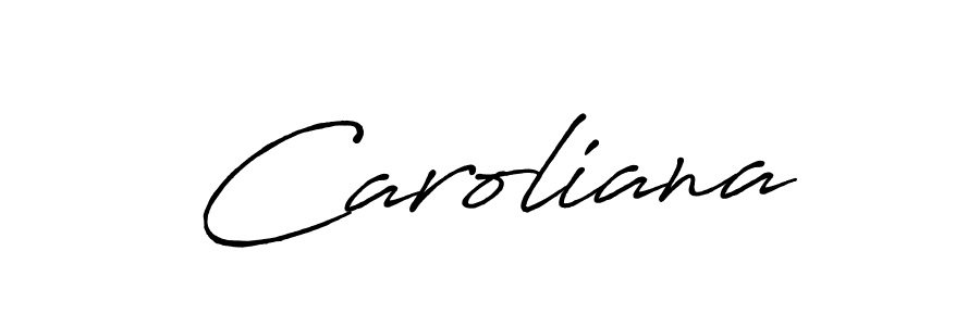 Make a beautiful signature design for name Caroliana. Use this online signature maker to create a handwritten signature for free. Caroliana signature style 7 images and pictures png