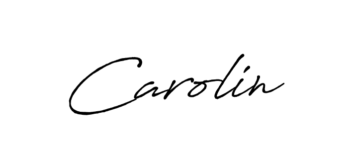 Make a beautiful signature design for name Carolin. With this signature (Antro_Vectra_Bolder) style, you can create a handwritten signature for free. Carolin signature style 7 images and pictures png