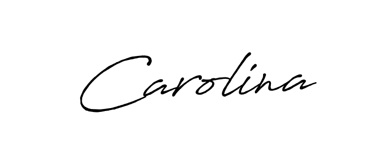 How to make Carolina signature? Antro_Vectra_Bolder is a professional autograph style. Create handwritten signature for Carolina name. Carolina signature style 7 images and pictures png