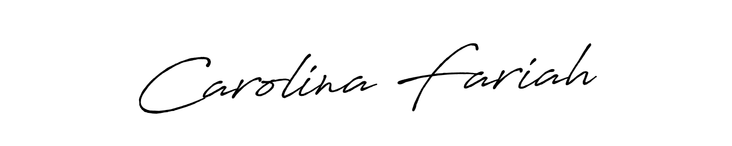 Create a beautiful signature design for name Carolina Fariah. With this signature (Antro_Vectra_Bolder) fonts, you can make a handwritten signature for free. Carolina Fariah signature style 7 images and pictures png