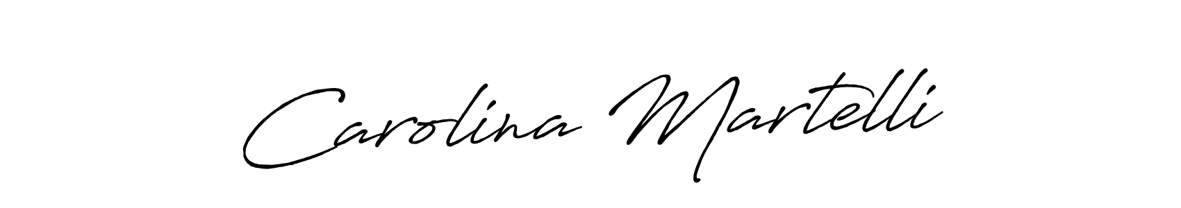 Create a beautiful signature design for name Carolina Martelli. With this signature (Antro_Vectra_Bolder) fonts, you can make a handwritten signature for free. Carolina Martelli signature style 7 images and pictures png