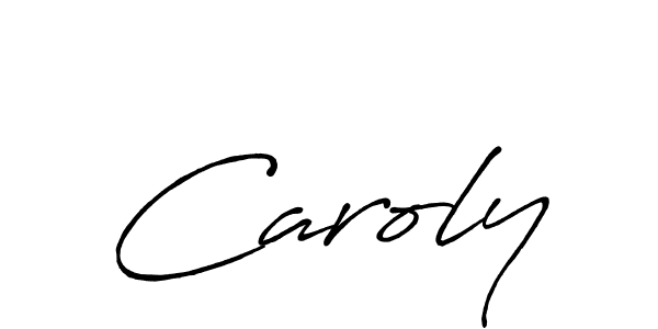 Similarly Antro_Vectra_Bolder is the best handwritten signature design. Signature creator online .You can use it as an online autograph creator for name Caroly. Caroly signature style 7 images and pictures png