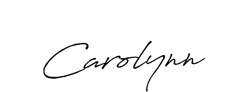 Carolynn stylish signature style. Best Handwritten Sign (Antro_Vectra_Bolder) for my name. Handwritten Signature Collection Ideas for my name Carolynn. Carolynn signature style 7 images and pictures png