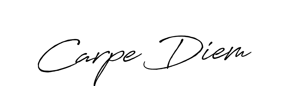 How to make Carpe Diem name signature. Use Antro_Vectra_Bolder style for creating short signs online. This is the latest handwritten sign. Carpe Diem signature style 7 images and pictures png