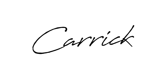 Once you've used our free online signature maker to create your best signature Antro_Vectra_Bolder style, it's time to enjoy all of the benefits that Carrick name signing documents. Carrick signature style 7 images and pictures png