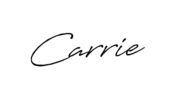Design your own signature with our free online signature maker. With this signature software, you can create a handwritten (Antro_Vectra_Bolder) signature for name Carrie. Carrie signature style 7 images and pictures png
