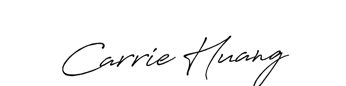 Make a beautiful signature design for name Carrie Huang. With this signature (Antro_Vectra_Bolder) style, you can create a handwritten signature for free. Carrie Huang signature style 7 images and pictures png