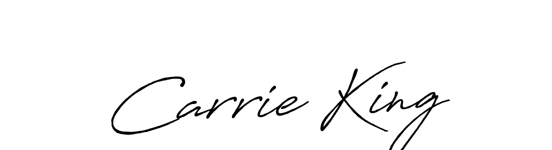 The best way (Antro_Vectra_Bolder) to make a short signature is to pick only two or three words in your name. The name Carrie King include a total of six letters. For converting this name. Carrie King signature style 7 images and pictures png