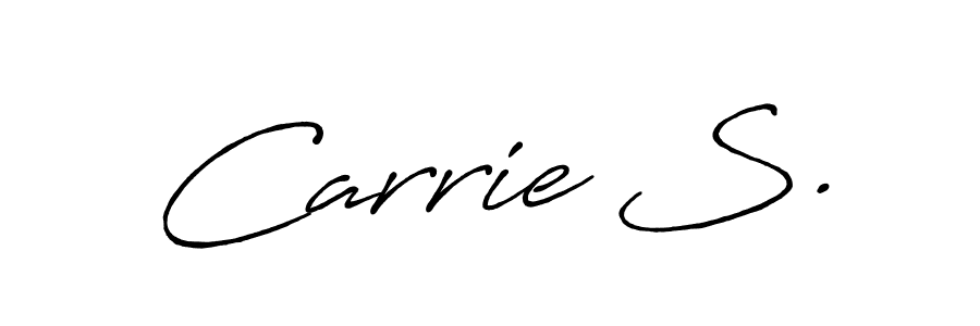 Make a beautiful signature design for name Carrie S.. Use this online signature maker to create a handwritten signature for free. Carrie S. signature style 7 images and pictures png