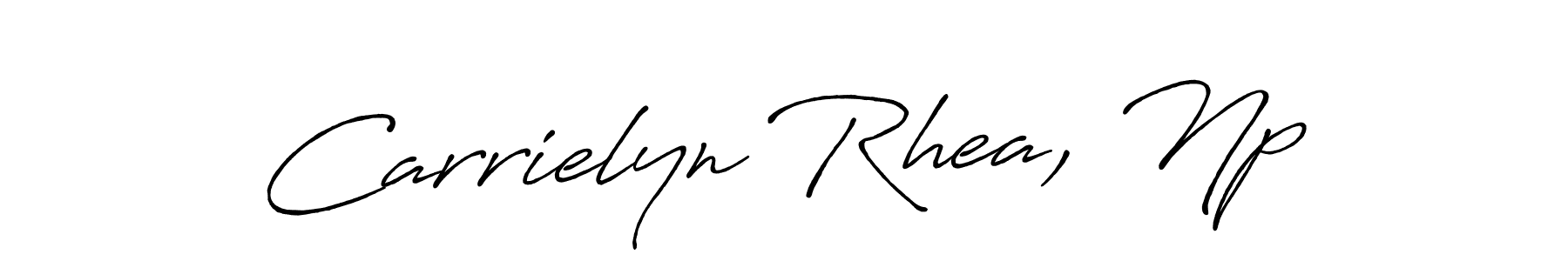 Make a beautiful signature design for name Carrielyn Rhea, Np. With this signature (Antro_Vectra_Bolder) style, you can create a handwritten signature for free. Carrielyn Rhea, Np signature style 7 images and pictures png