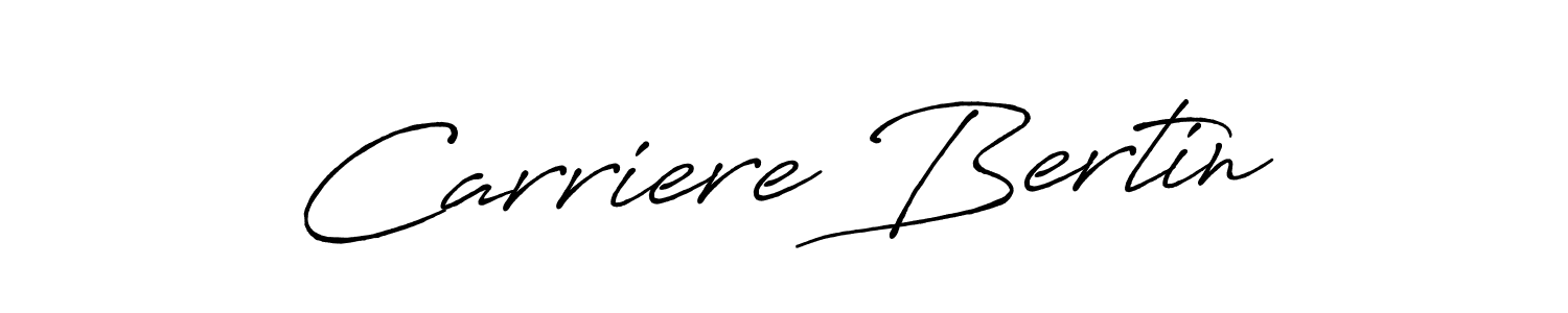 Create a beautiful signature design for name Carriere Bertin. With this signature (Antro_Vectra_Bolder) fonts, you can make a handwritten signature for free. Carriere Bertin signature style 7 images and pictures png