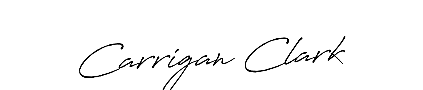 Create a beautiful signature design for name Carrigan Clark. With this signature (Antro_Vectra_Bolder) fonts, you can make a handwritten signature for free. Carrigan Clark signature style 7 images and pictures png