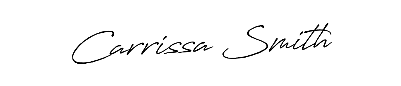 Also You can easily find your signature by using the search form. We will create Carrissa Smith name handwritten signature images for you free of cost using Antro_Vectra_Bolder sign style. Carrissa Smith signature style 7 images and pictures png