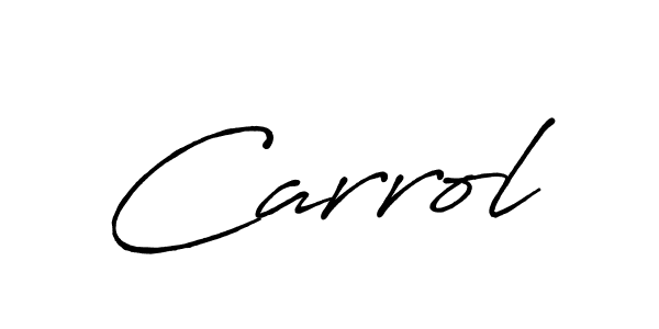Design your own signature with our free online signature maker. With this signature software, you can create a handwritten (Antro_Vectra_Bolder) signature for name Carrol. Carrol signature style 7 images and pictures png
