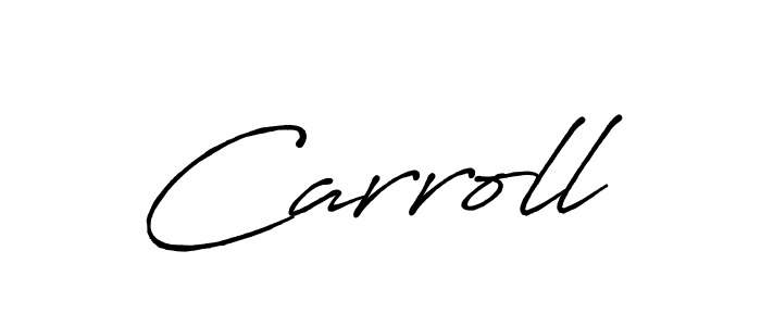 Use a signature maker to create a handwritten signature online. With this signature software, you can design (Antro_Vectra_Bolder) your own signature for name Carroll. Carroll signature style 7 images and pictures png