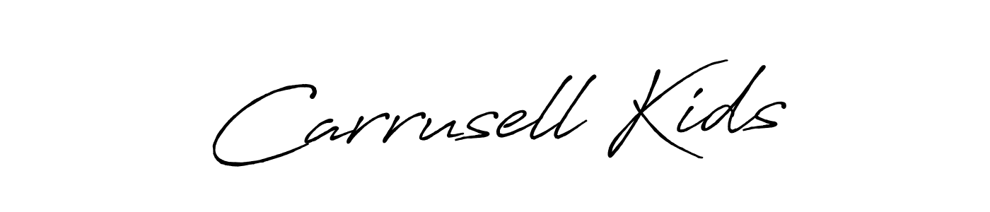 Use a signature maker to create a handwritten signature online. With this signature software, you can design (Antro_Vectra_Bolder) your own signature for name Carrusell Kids. Carrusell Kids signature style 7 images and pictures png