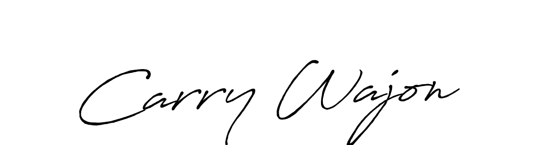 Carry Wajon stylish signature style. Best Handwritten Sign (Antro_Vectra_Bolder) for my name. Handwritten Signature Collection Ideas for my name Carry Wajon. Carry Wajon signature style 7 images and pictures png