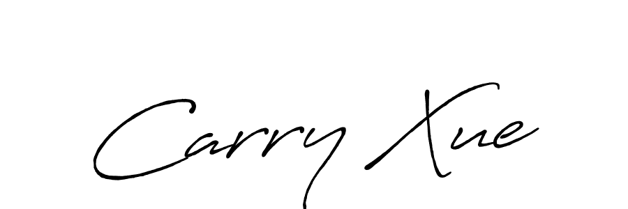 Carry Xue stylish signature style. Best Handwritten Sign (Antro_Vectra_Bolder) for my name. Handwritten Signature Collection Ideas for my name Carry Xue. Carry Xue signature style 7 images and pictures png