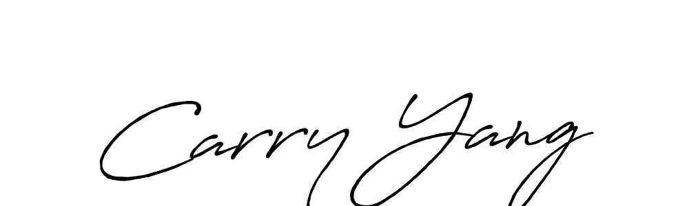 It looks lik you need a new signature style for name Carry Yang. Design unique handwritten (Antro_Vectra_Bolder) signature with our free signature maker in just a few clicks. Carry Yang signature style 7 images and pictures png