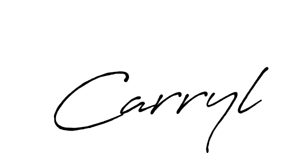 The best way (Antro_Vectra_Bolder) to make a short signature is to pick only two or three words in your name. The name Carryl include a total of six letters. For converting this name. Carryl signature style 7 images and pictures png