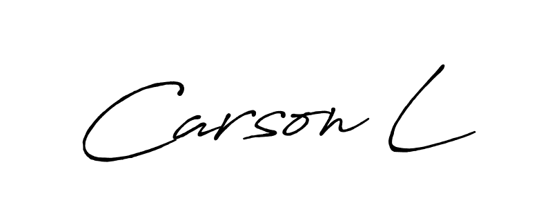 How to make Carson L signature? Antro_Vectra_Bolder is a professional autograph style. Create handwritten signature for Carson L name. Carson L signature style 7 images and pictures png