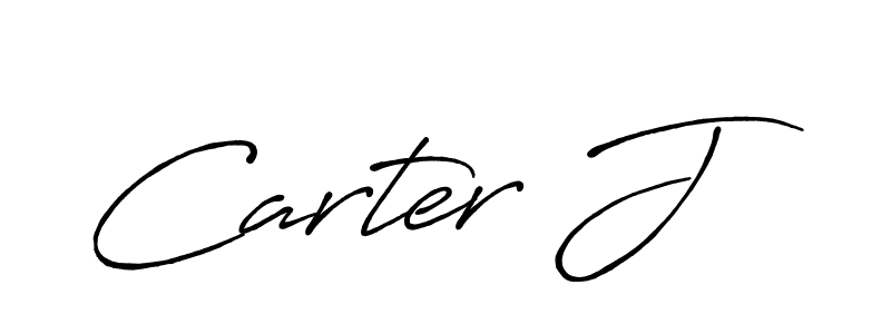 Design your own signature with our free online signature maker. With this signature software, you can create a handwritten (Antro_Vectra_Bolder) signature for name Carter J. Carter J signature style 7 images and pictures png