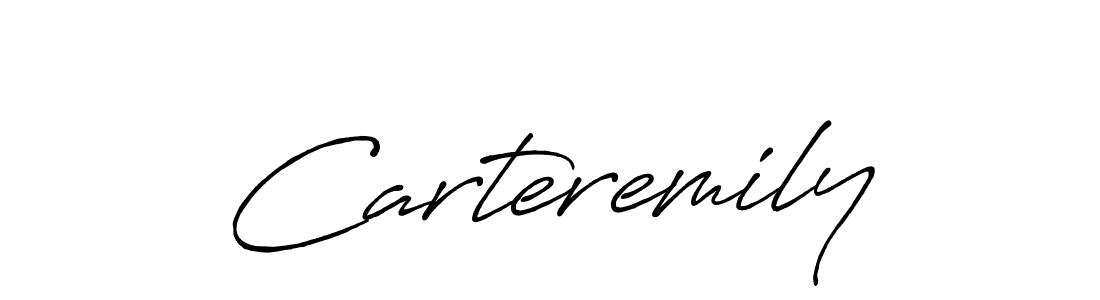 How to make Carteremily signature? Antro_Vectra_Bolder is a professional autograph style. Create handwritten signature for Carteremily name. Carteremily signature style 7 images and pictures png