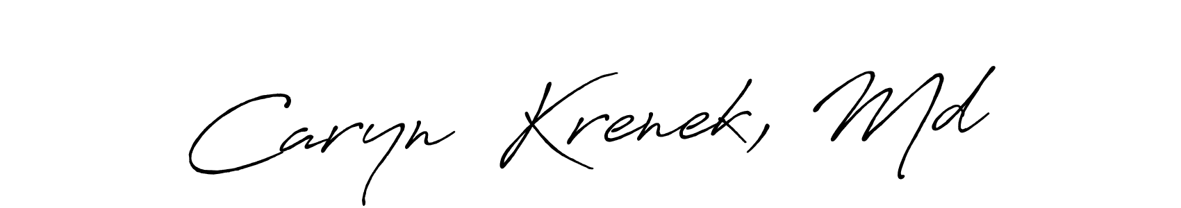 Use a signature maker to create a handwritten signature online. With this signature software, you can design (Antro_Vectra_Bolder) your own signature for name Caryn  Krenek, Md. Caryn  Krenek, Md signature style 7 images and pictures png